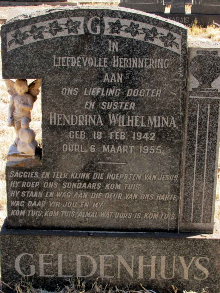 GELDENHUYS Hendrina Wilhelmina 1942-1955
