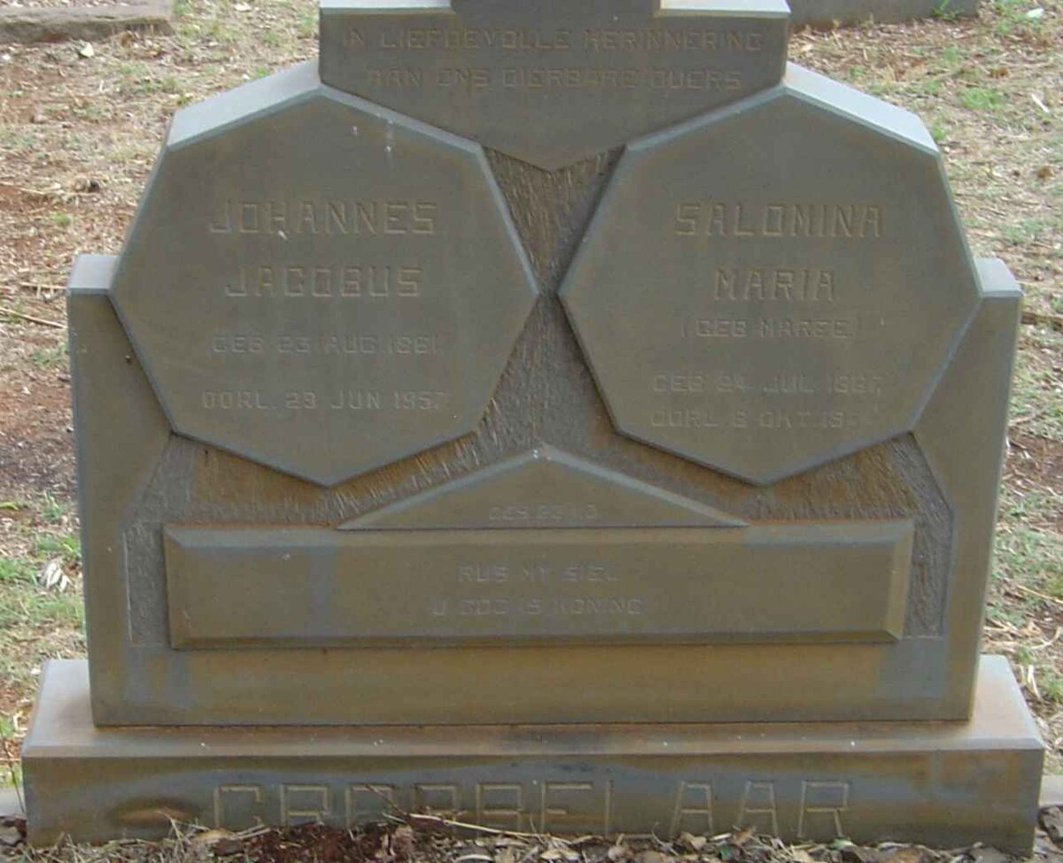 GROBBELAAR Johannes Jacobus 1861-1957 &amp; Salomina Maria MAREE 1867-1944