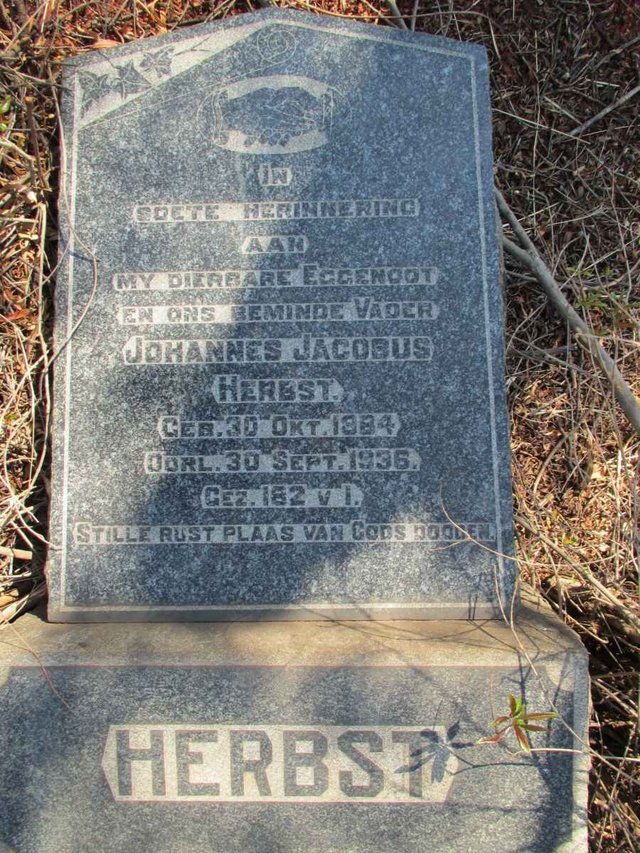 HERBST Johannes Jacobus 1884-1936