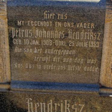 HENDRIKSZ Petrus Johannes 1908-1953