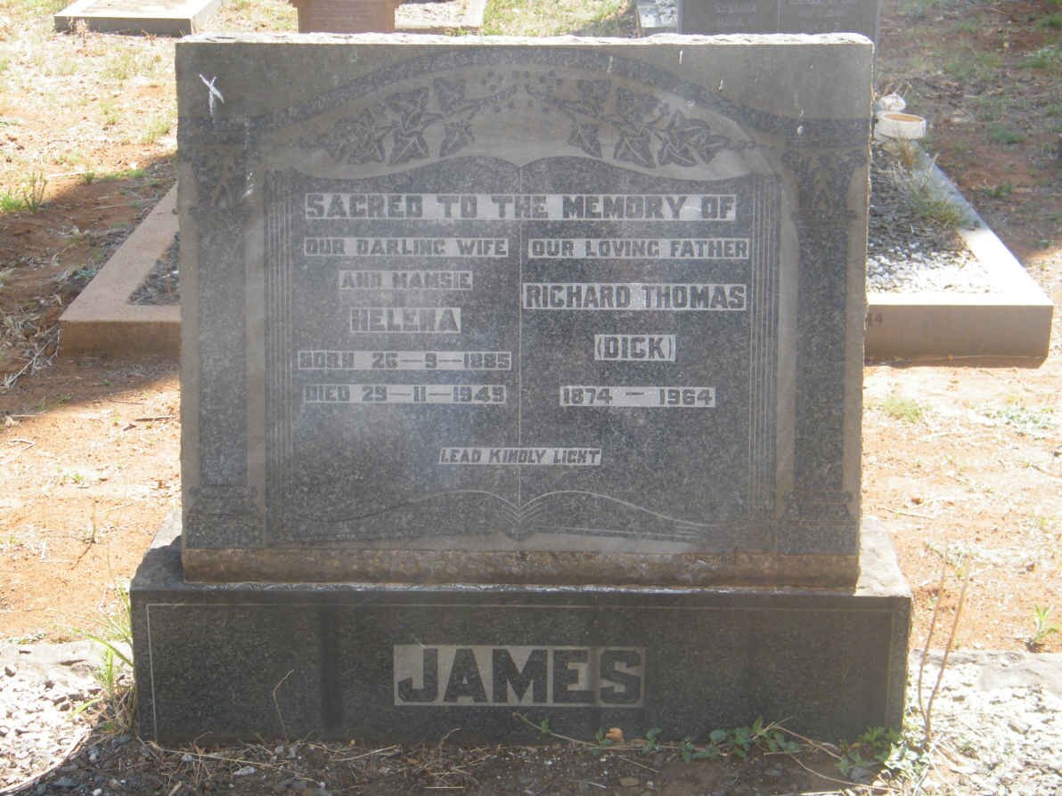 JAMES Richard Thomas 1874-1964 &amp; Helena 1885-1949