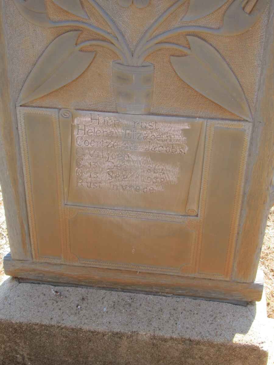 JACOBS Helena Elizabeth Coertze nee VILJOEN 1864-1938