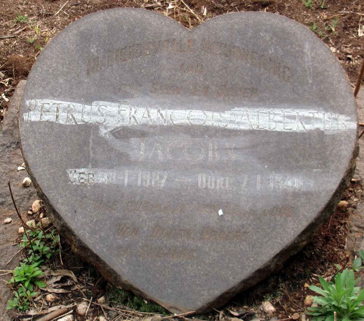 JACOBS Petrus Francois Albertus 1927-1940