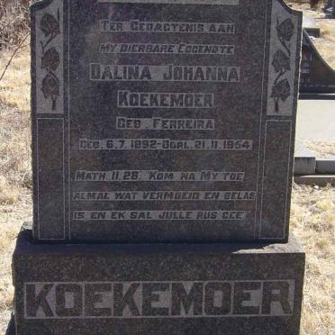 KOEKEMOER Dalina Johanna nee FERREIRA 1892-1954