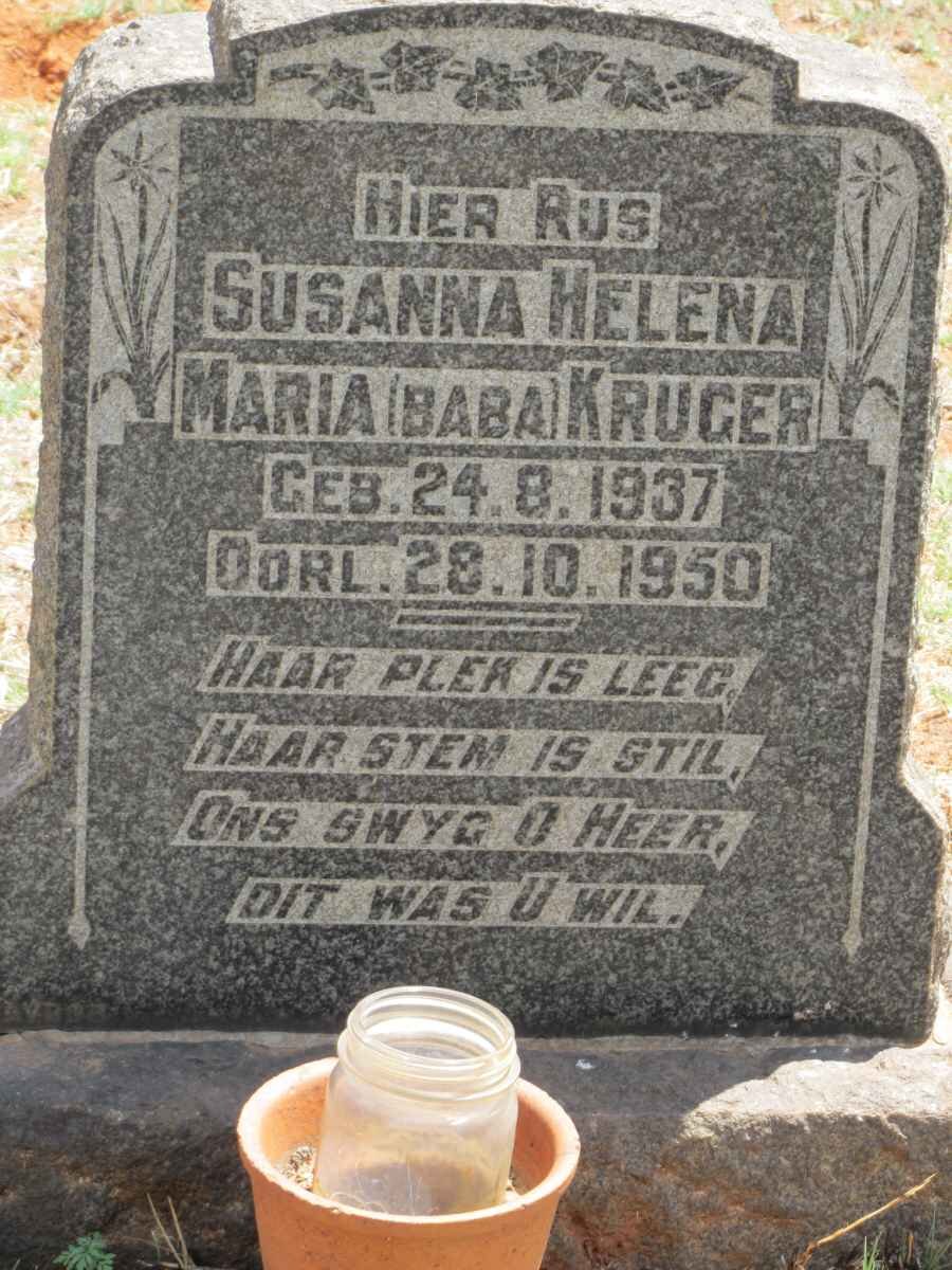 KRUGER Susanna Helena Maria 1937-1950