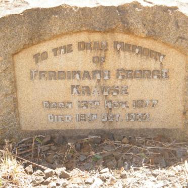 KRAUSE Ferdinand George 1877-1932