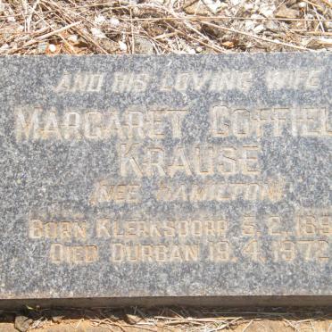 KRAUSE Ferdinand George 1877-1932 &amp; Margaret Coffield HAMILTON 1890-1972