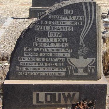 LOUW Paul Johannes 1926-1947
