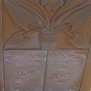 MARAIS Jacobus Petrus 1937-1938 :: MARAIS Anna M.C. 1939-1940