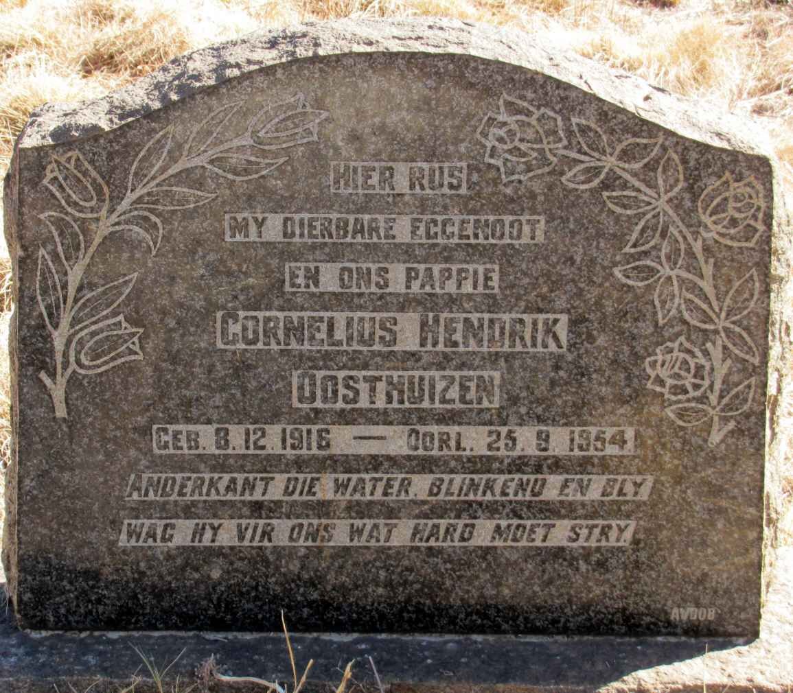 OOSTHUIZEN Cornelius Hendrik 1916-1954