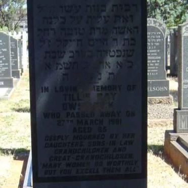 OWSIANICK Tillie Ray -19?1