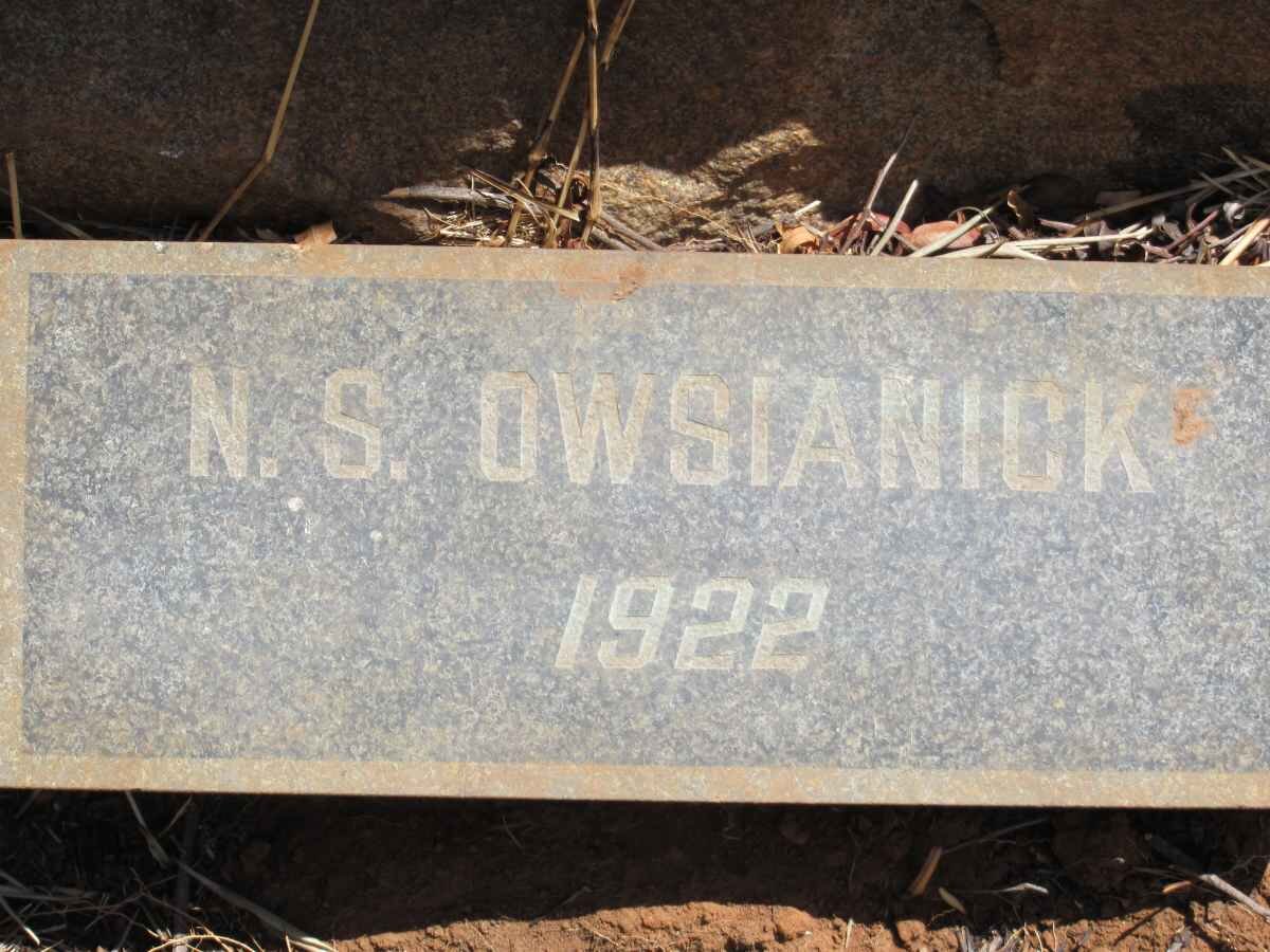 OWSIANICK N.S. 1922