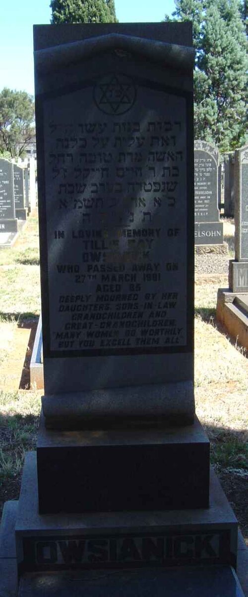 OWSIANICK Tillie Ray -19?1