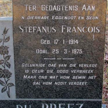 PREEZ Stefanus Francois, du 1914-1975