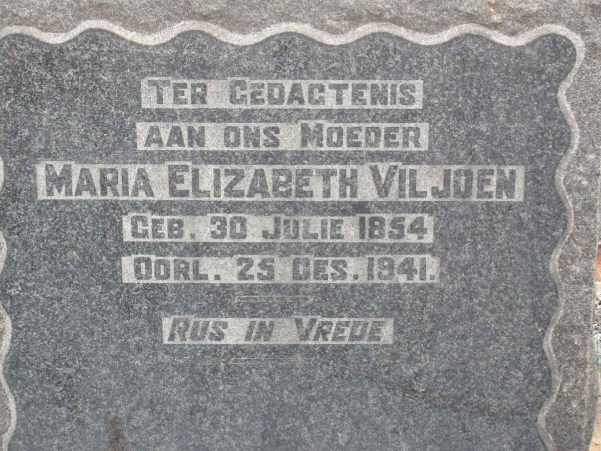 VILJOEN Maria Elizabeth 1854-1941