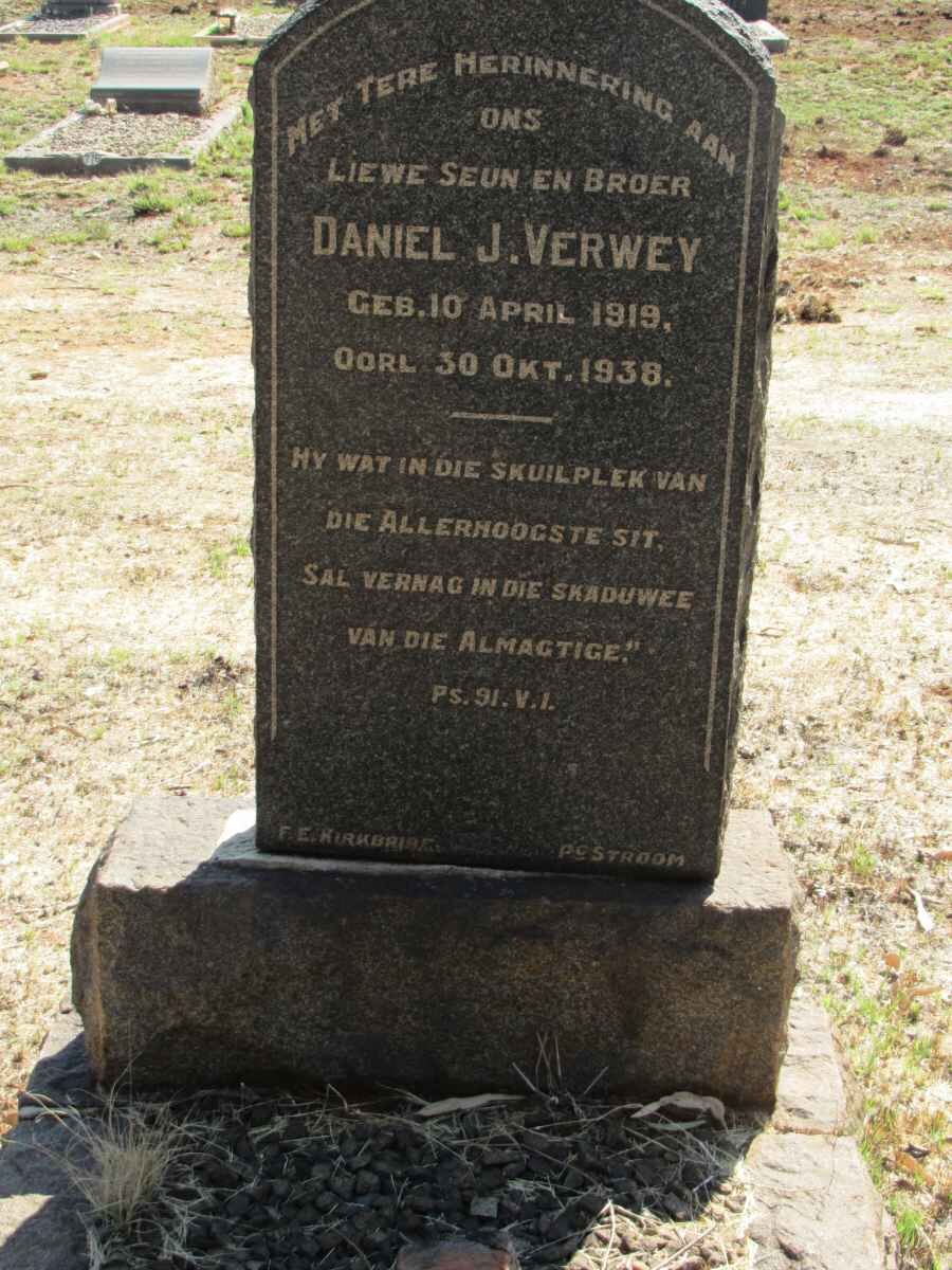 VERWEY Daniel J. 1919-1938