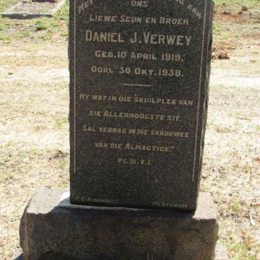 VERWEY Daniel J. 1919-1938