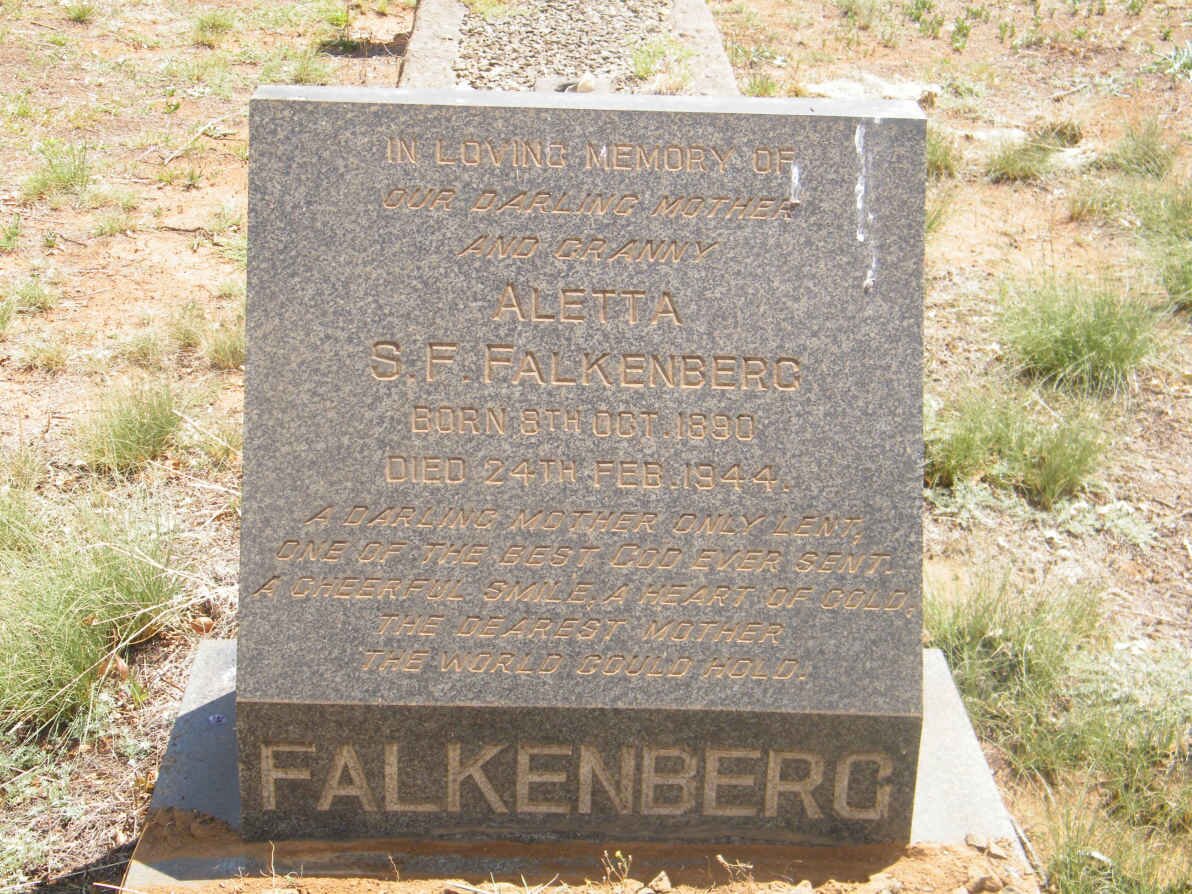 FALKENBERG Aletta S.F. 1890-1944