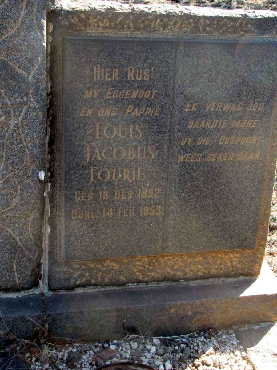 FOURIE Louis Jacobus 1892-1953