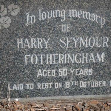FOTHERINGHAM Harry Seymor -1911