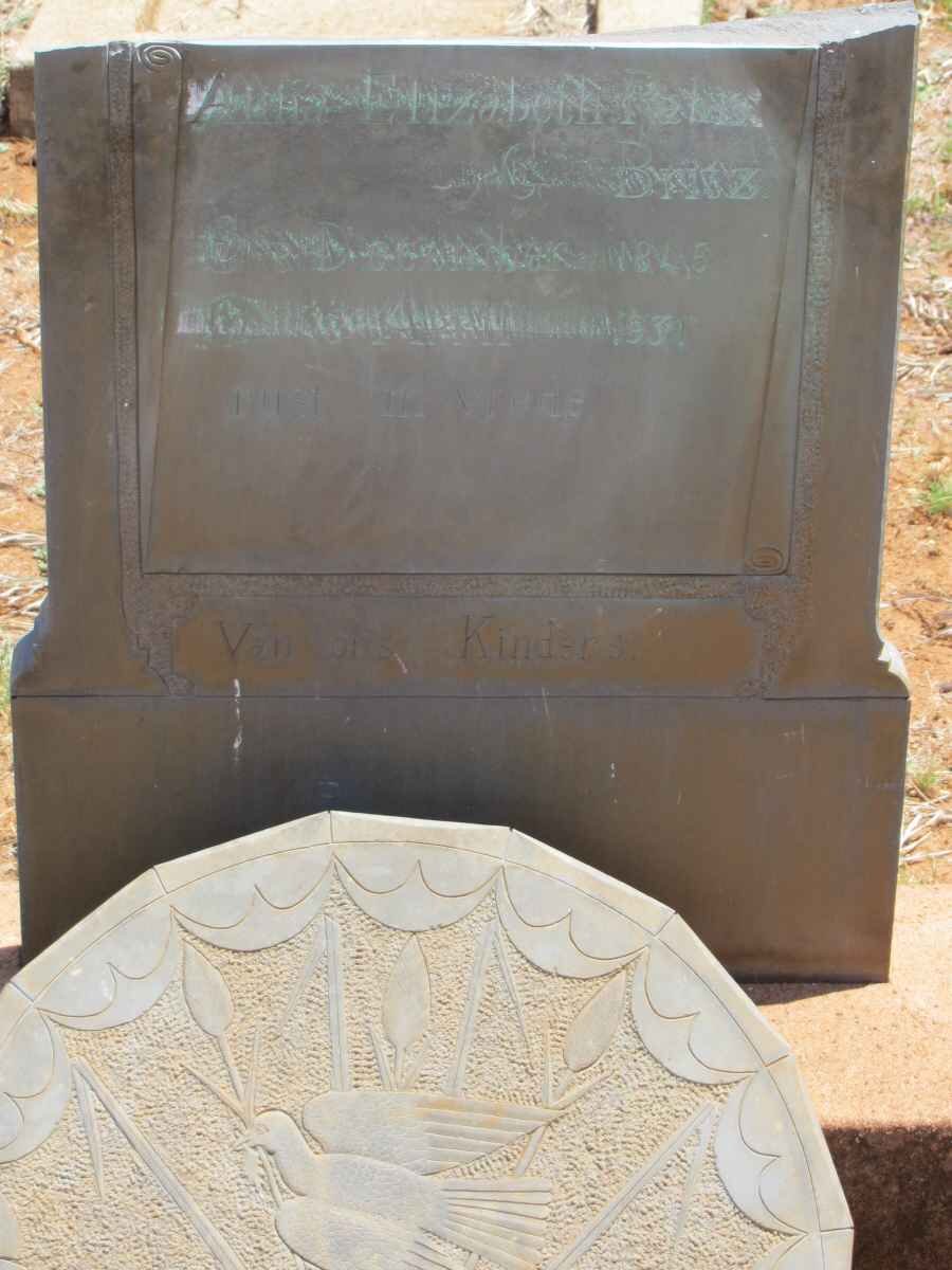 FABER Anna Elizabeth nee BRITZ 1845-1931