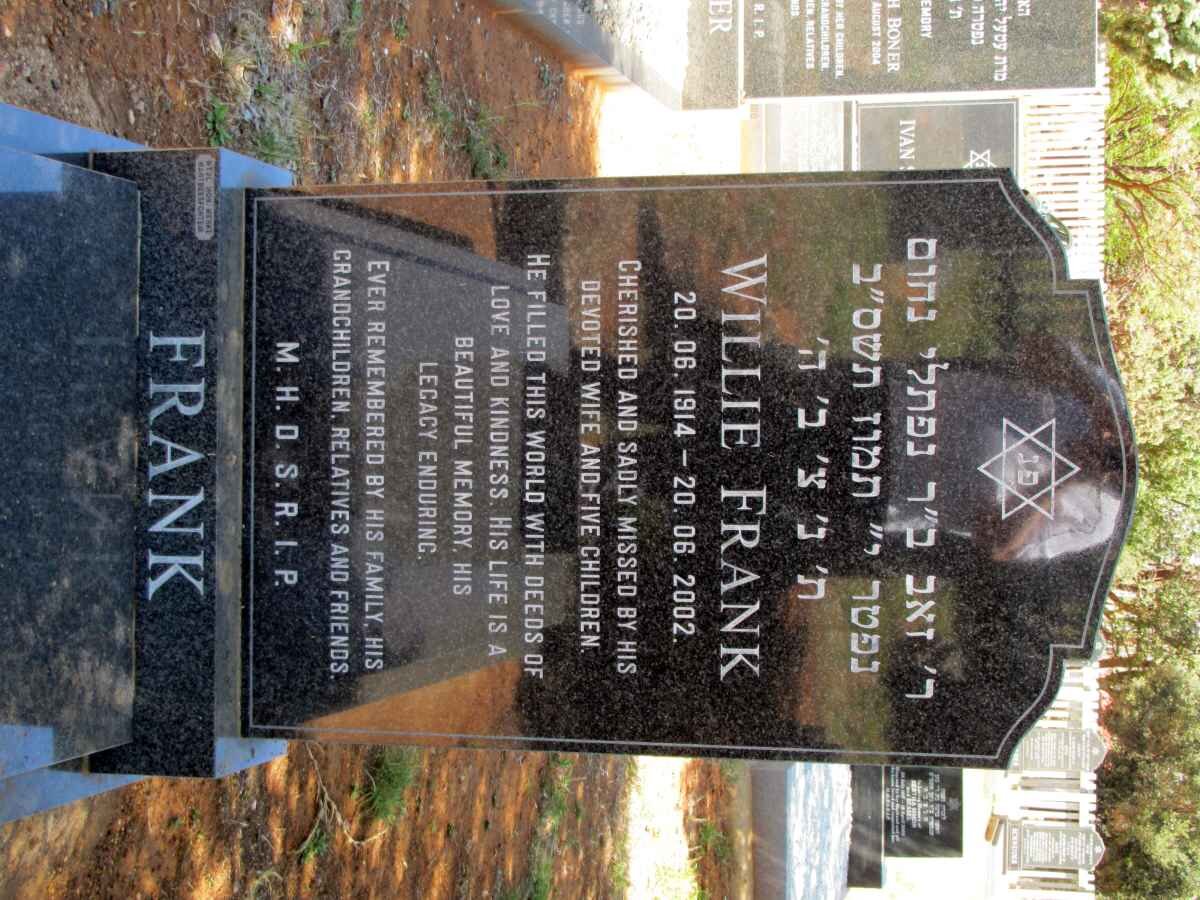 FRANK Willie 1914-2002