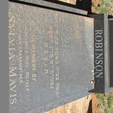 ROBINSON Sylvia Mavis 1937-2001