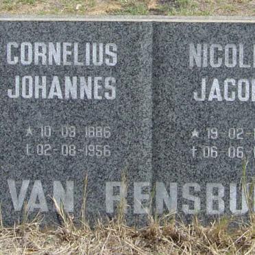 RENSBURG Cornelius Johannes, van 1886-1956 &amp; Nicolina Jacoba 1906-1982