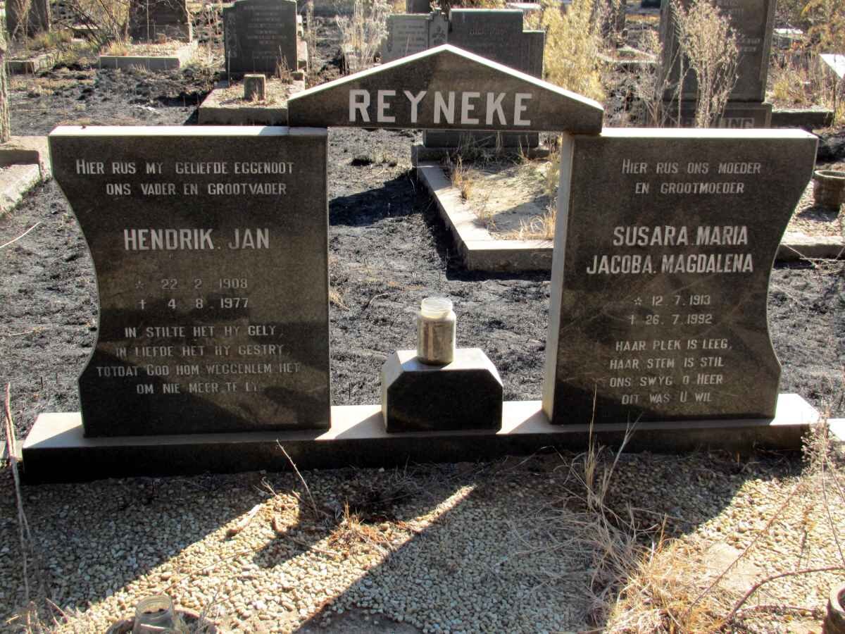 REYNEKE Hendrik Jan 1908-1977 &amp; Susara Maria Jacoba Magdalena 1913-1992