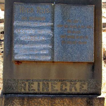 REINECKE Hester Isabella nee REDELINGHUYS 1911-1953