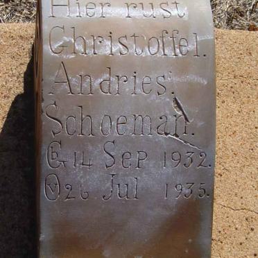 SCHOEMAN Christoffel Andries 1932-1935