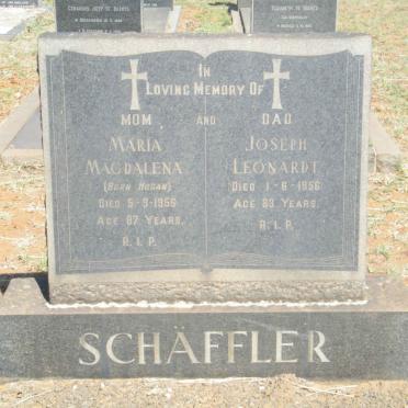 SCHÄFFLER Joseph Leonardt -1956 &amp; Maria Magdalena HOGAN -1956