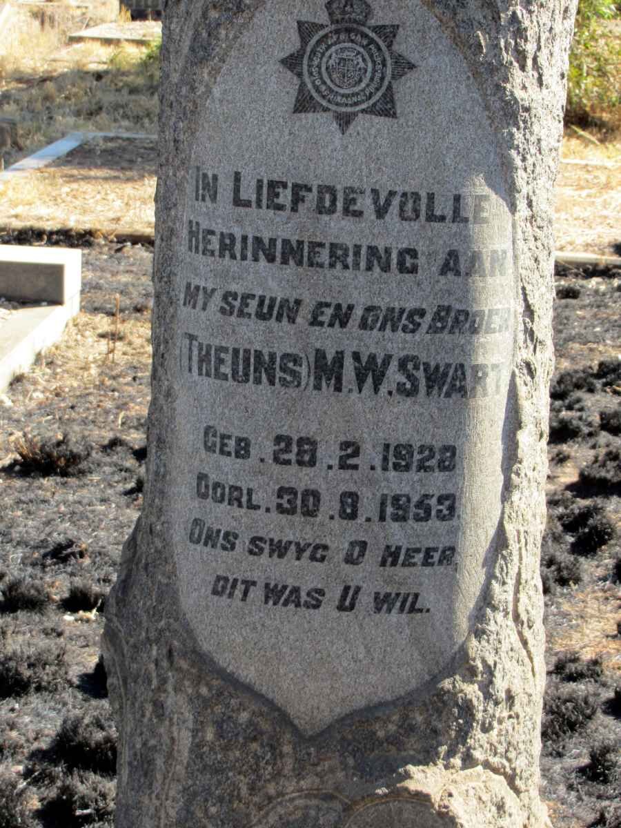 SWART M.W. 1928-1953