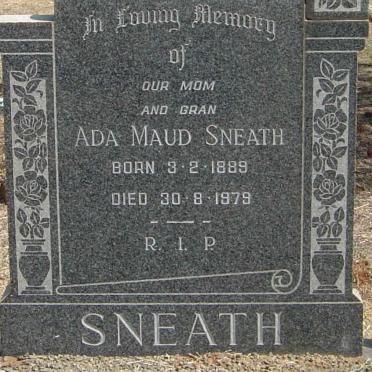 SNEATH Arthur 1864-1952 &amp; Ada Maud 1889-1979