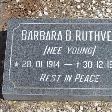 RUTHVEN Barbara B. nee YOUNG 1914-1984
