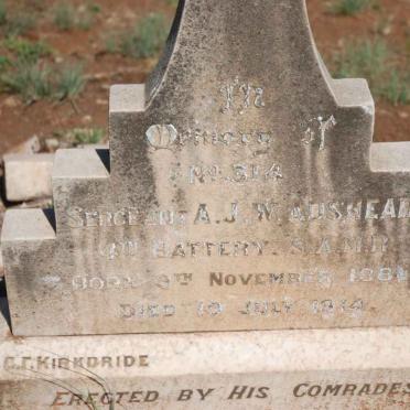 ADSHEAD A.J.W. 1884-1914