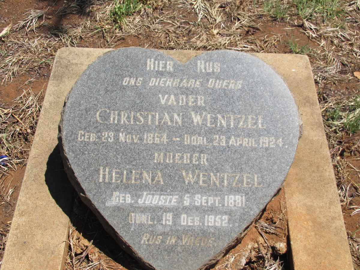 WENTZEL Christian 1864-1924 &amp; Helena JOOSTE 1881-1952