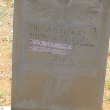 WESTHUIZEN Martienus Christoffel, v.d. 1847-1936