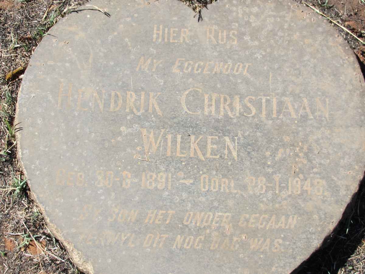 WILKEN Hendrik Christiaan 1891-1948