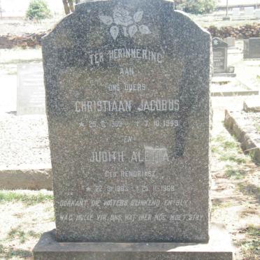 WALT Christiaan Jacobus, van der 1909-1949 &amp; Judith Aletta HENDRIKSZ 1909-1968