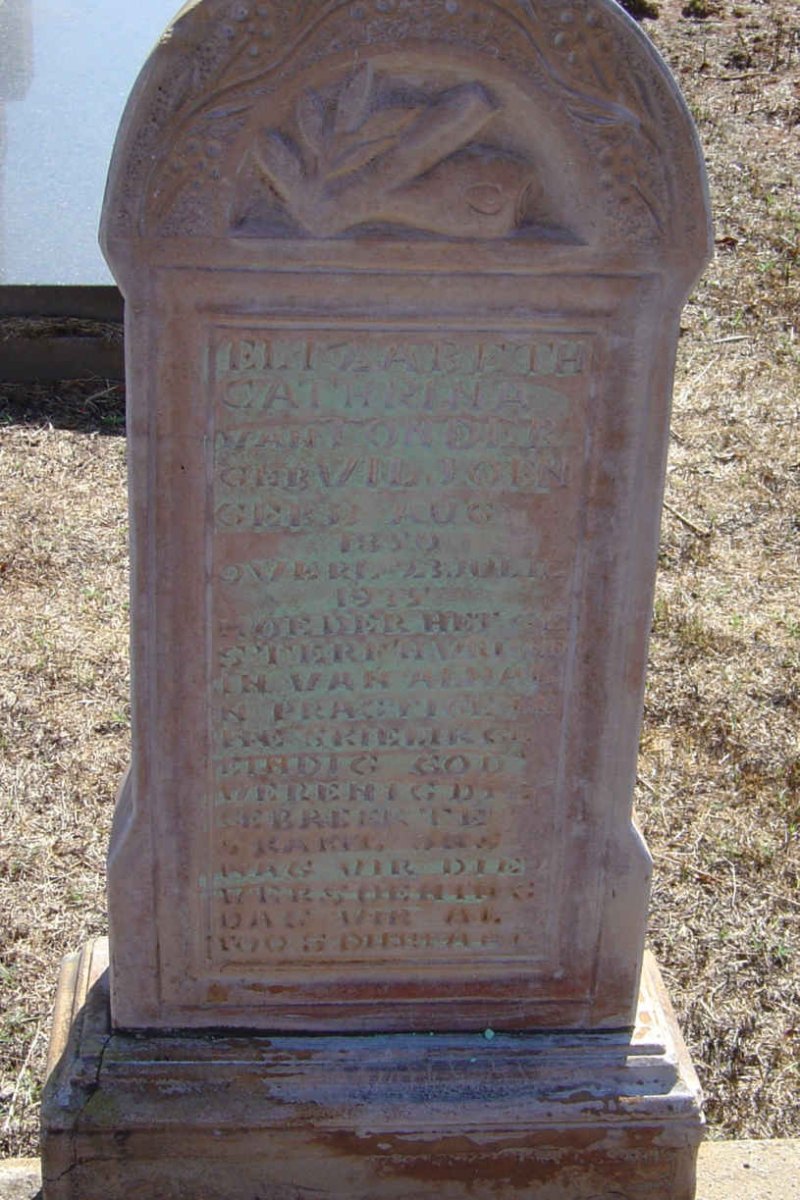 TONDER Elizabeth Cathrina, van nee VILJOEN 1850-1935