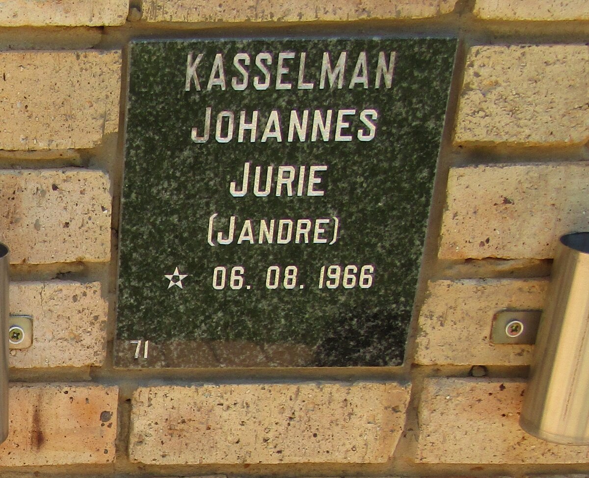 KASSELMAN Johannes Jurie 1966-
