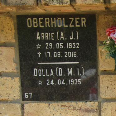 OBERHOLZER A.J. 1932-2016 &amp; D.M.I. 1935-