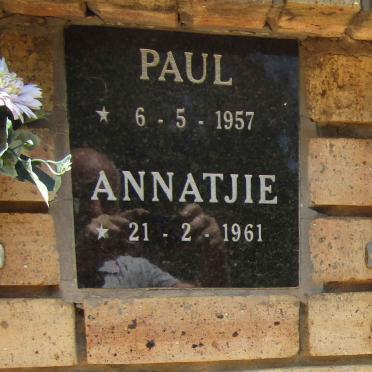 ? Paul 1957- &amp; Annatjie 1961-