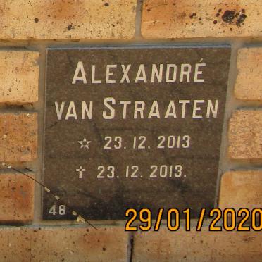 STRAATEN Alexandre, van 2013-2013