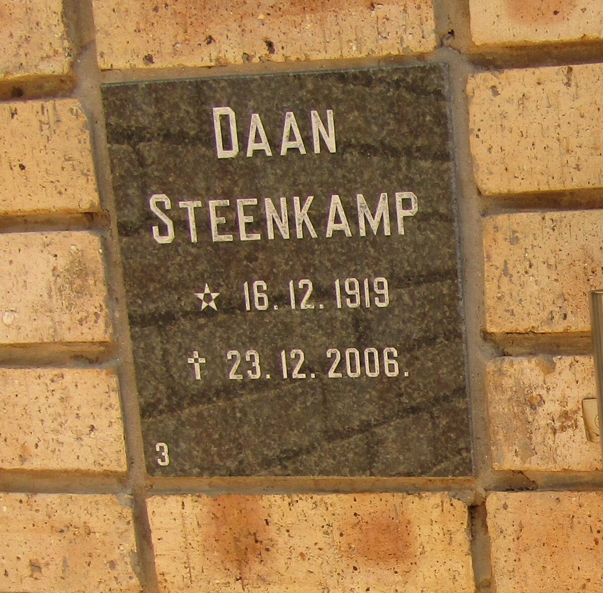 STEENKAMP Daan 1919-2006