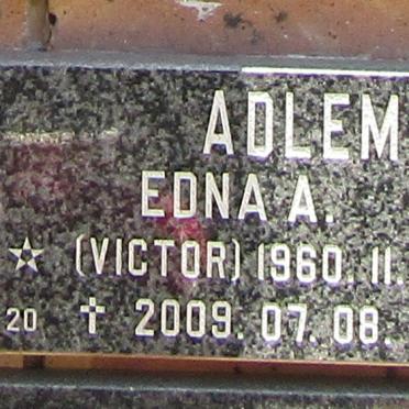 ADLEM Edna A. nee VICTOR 1960-2009