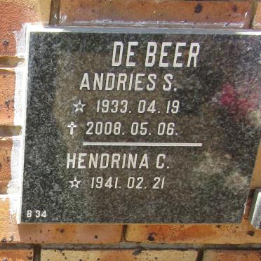 BEER Andries S., de 1933-2008 &amp; Hendrina C. 1941-