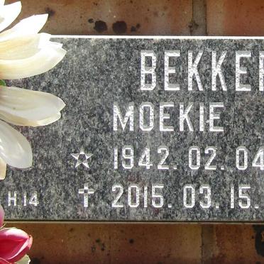 BEKKER Moekie 1942-2015