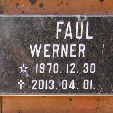 FAUL Werner 1970-2013